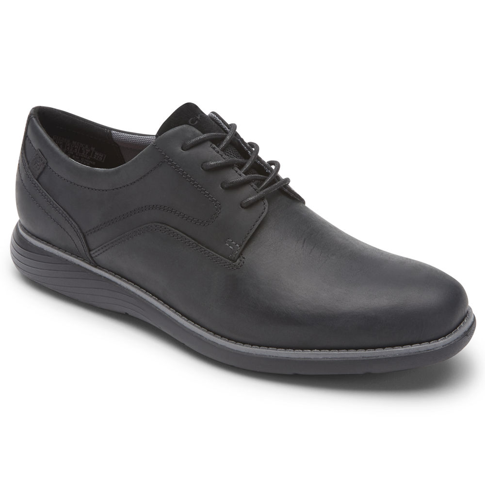 Oxfords Rockport Homem Pretas - Garett Plain Toe - 53427HTUJ